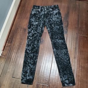 Joe's The Skinny velvet pants, grayish blue and black, size 28